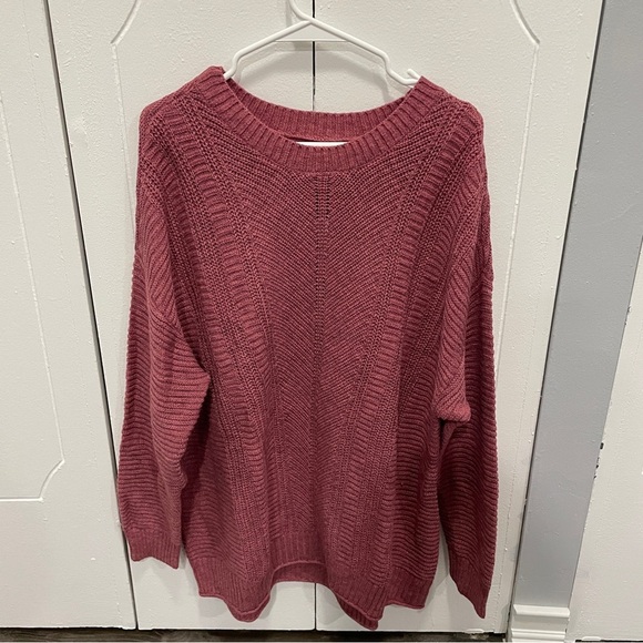 NWT Sonoma Pink Crew Neck Sweater - Picture 1 of 10
